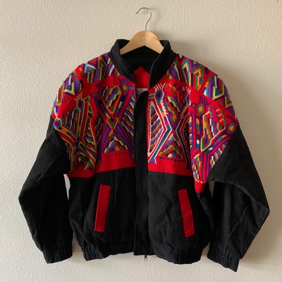 Vintage Handmade Embroidered Bomber Jacket - Picture 6 of 8